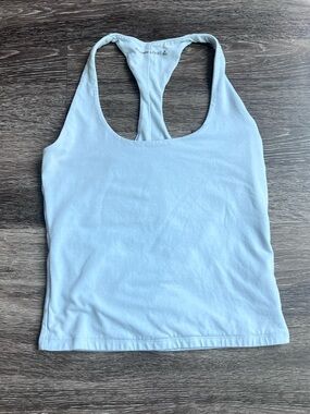 Abercrombie & Fitch light blue scoop neck racer back tank top